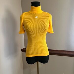 Courrèges Paris Orange Knit Sweater